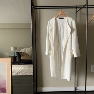 Long Flowy White Cardigan